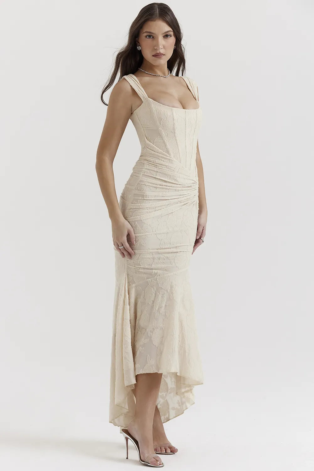 Cesca Vintage Cream Floral Maxi Dress