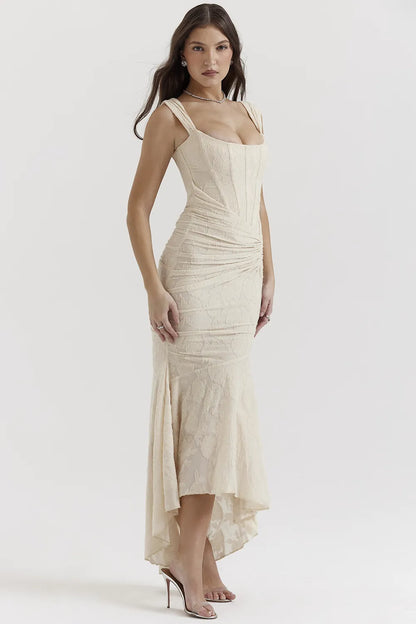 Cesca Vintage Cream Floral Maxi Dress