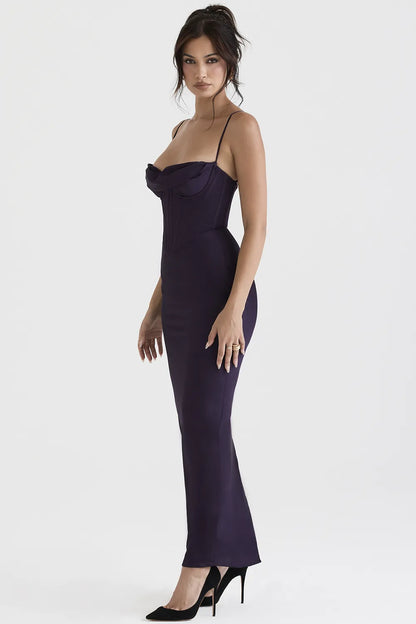 Charmaine Night Shade Corset Maxi Dress