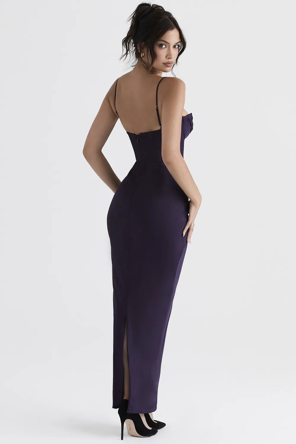 Charmaine Night Shade Corset Maxi Dress