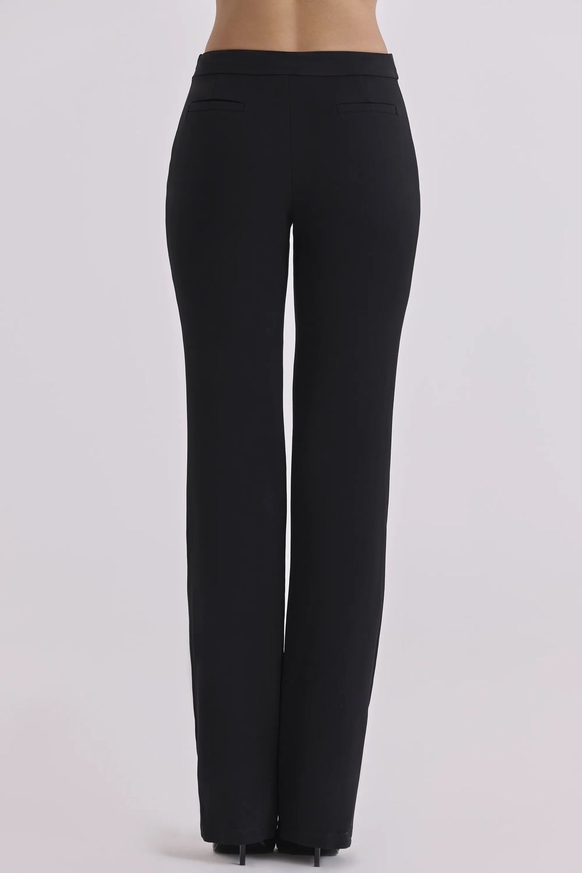 Chiara Black Straight Leg Trousers