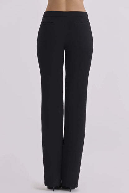 Chiara Black Straight Leg Trousers