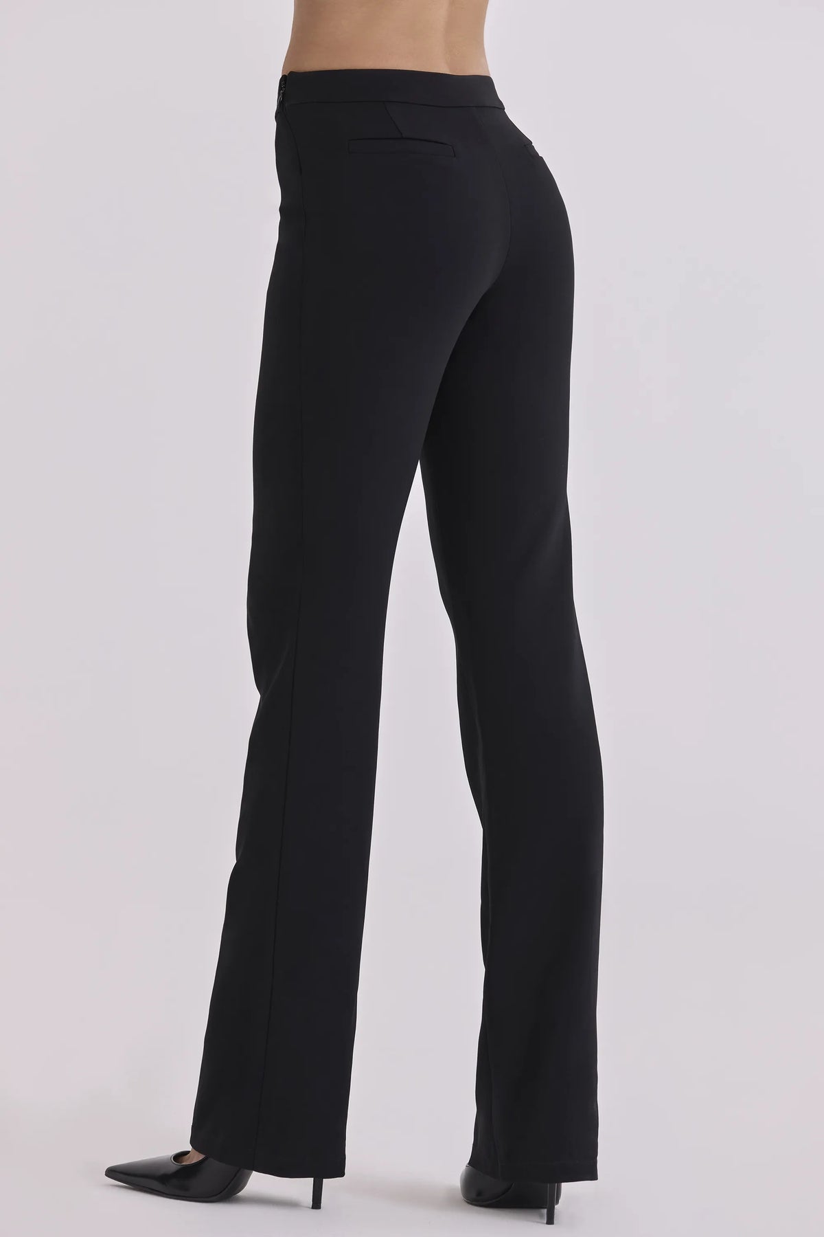 Chiara Black Straight Leg Trousers