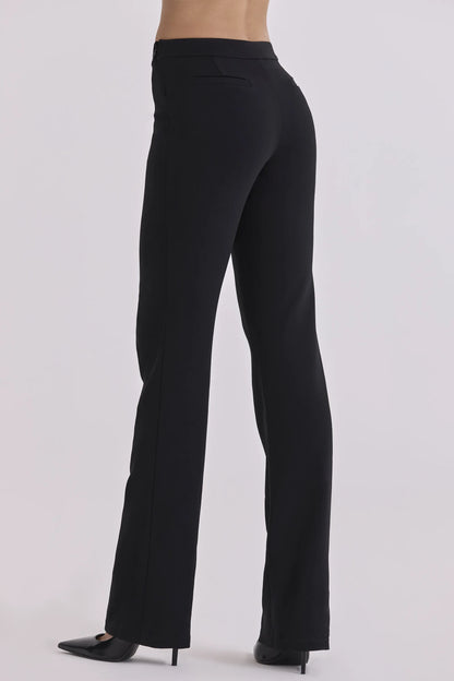 Chiara Black Straight Leg Trousers