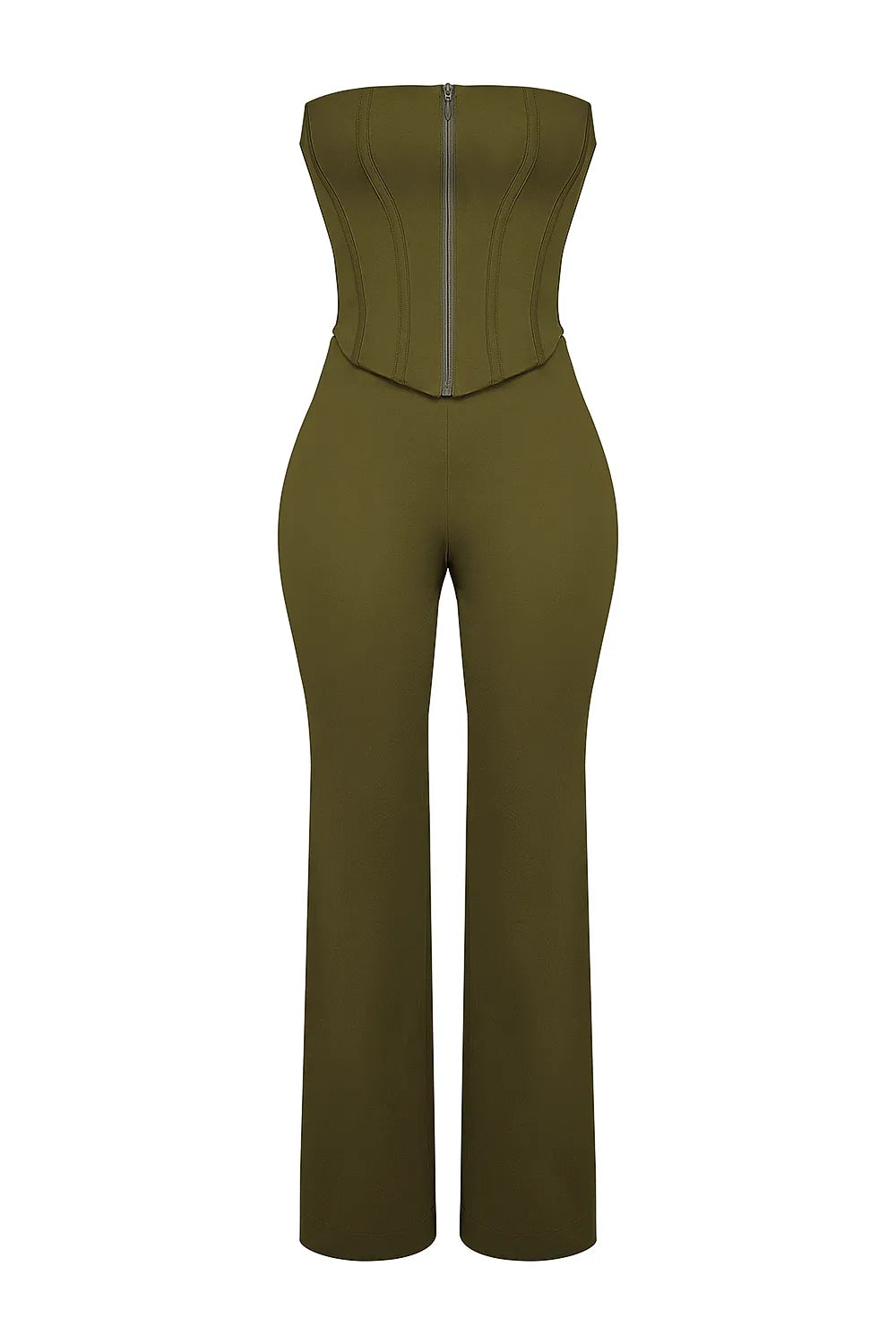 Mistress Rocks Khaki Strapless Jumpsuit - SALE