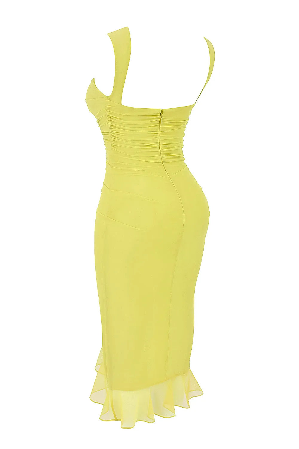 Mistress Rocks Lime Sorbet Ruffle Midi Dress - SALE