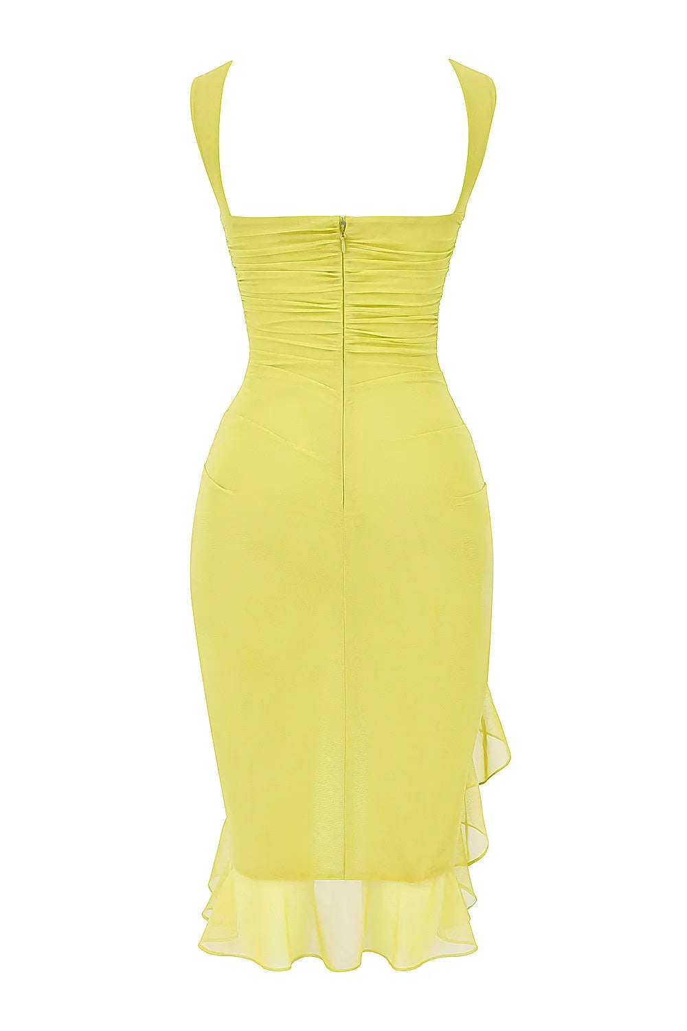 Mistress Rocks Lime Sorbet Ruffle Midi Dress - SALE