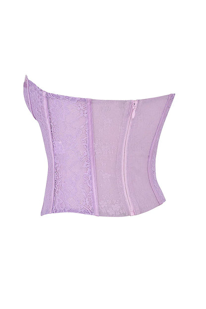 Mistress Rocks Orchid Lace Underwired Corset - SALE