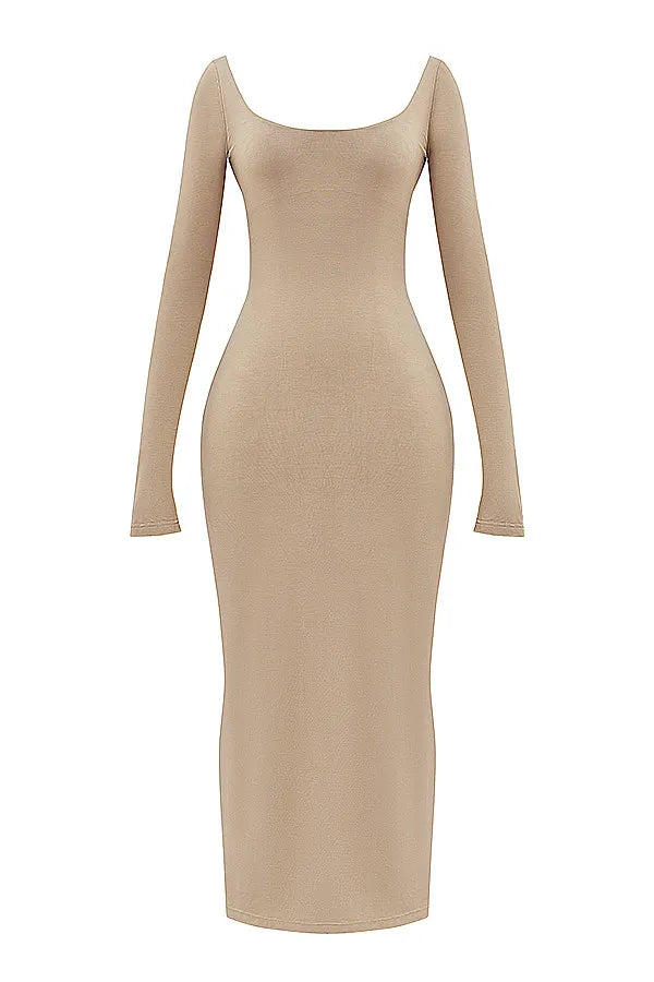 Mistress Rocks Camel Open Back Maxi Dress - SALE