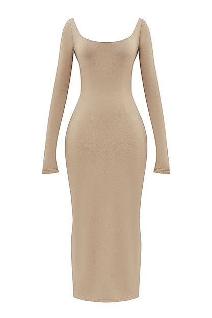 Mistress Rocks Camel Open Back Maxi Dress - SALE
