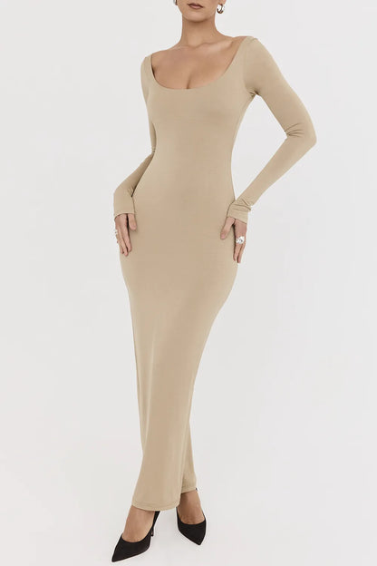 Mistress Rocks Camel Open Back Maxi Dress - SALE