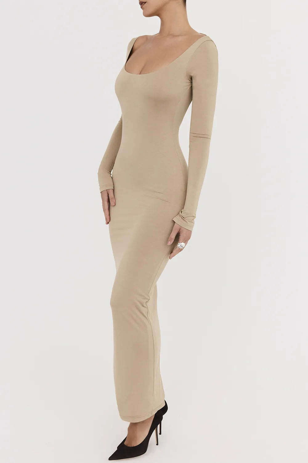 Mistress Rocks Camel Open Back Maxi Dress - SALE