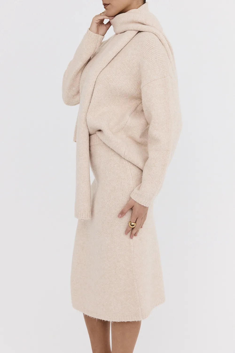 Mistress Rocks Cream Eyelash Knit Oversized Sweater - SALE