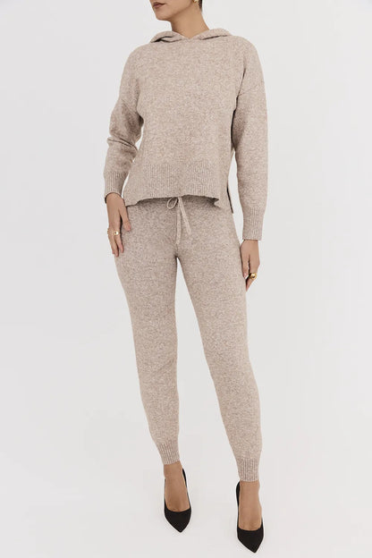Mistress Rocks Biscuit Knit Jogging Trousers - SALE