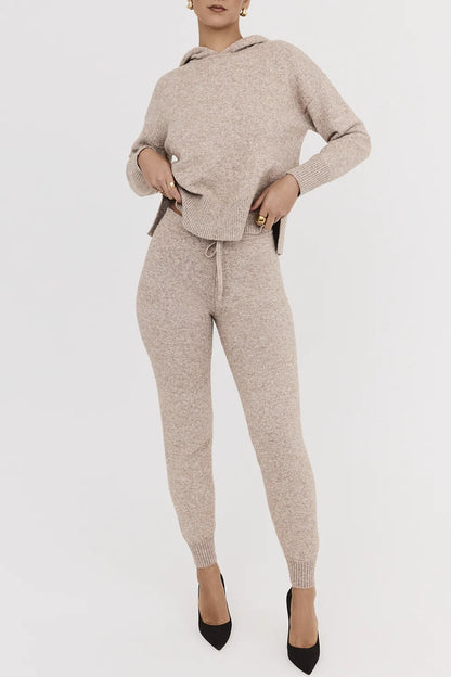 Mistress Rocks Biscuit Knit Jogging Trousers - SALE