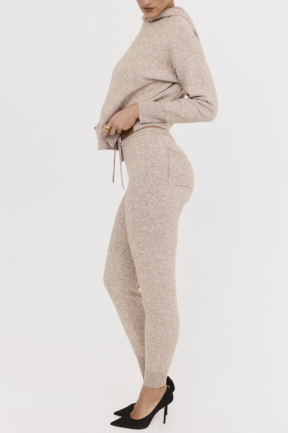 Mistress Rocks Biscuit Knit Jogging Trousers - SALE