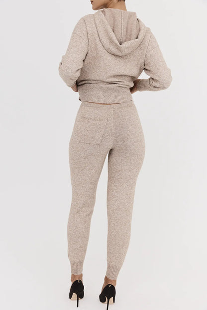 Mistress Rocks Biscuit Knit Jogging Trousers - SALE