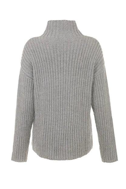 Mistress Rocks Slate Chunky Knit Oversized Sweater - SALE