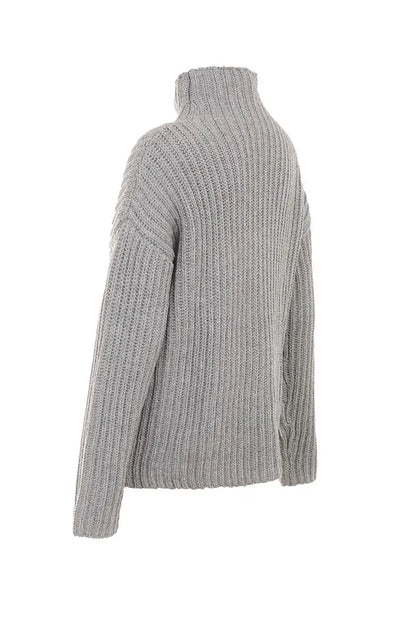 Mistress Rocks Slate Chunky Knit Oversized Sweater - SALE