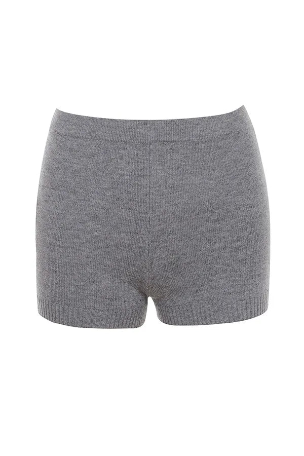 Mistress Rocks Slate Knit Shorts - SALE