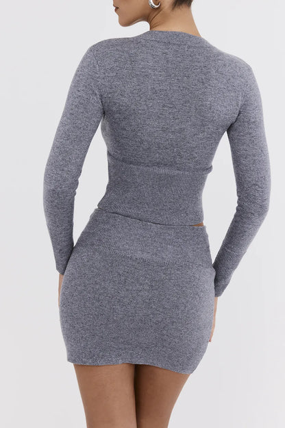 Mistress Rocks Slate Knitted Cardigan - SALE