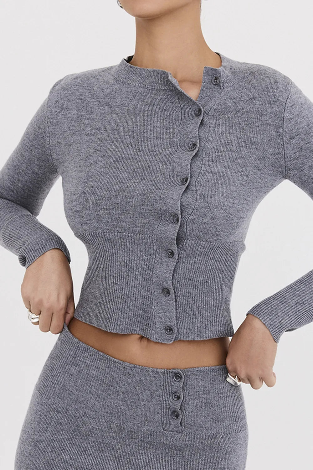 Mistress Rocks Slate Knitted Cardigan - SALE