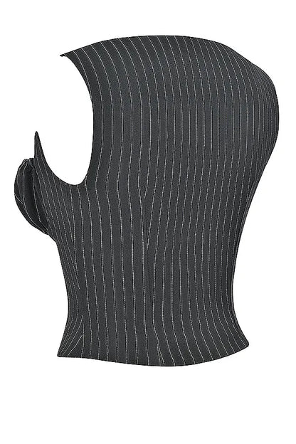 Mistress Rocks Black Pinstripe Top - SALE