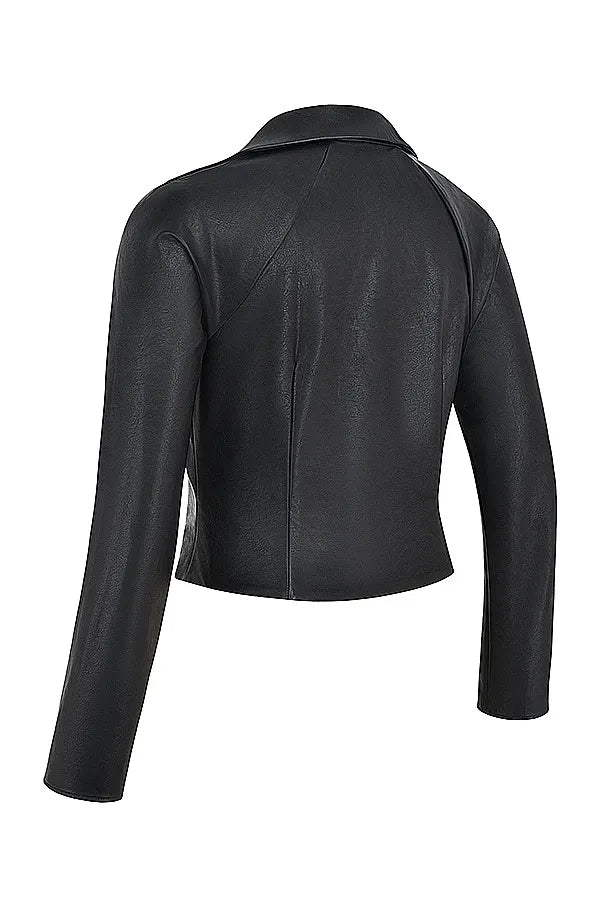 Mistress Rocks Black Vegan Leather Lace Up Top - SALE