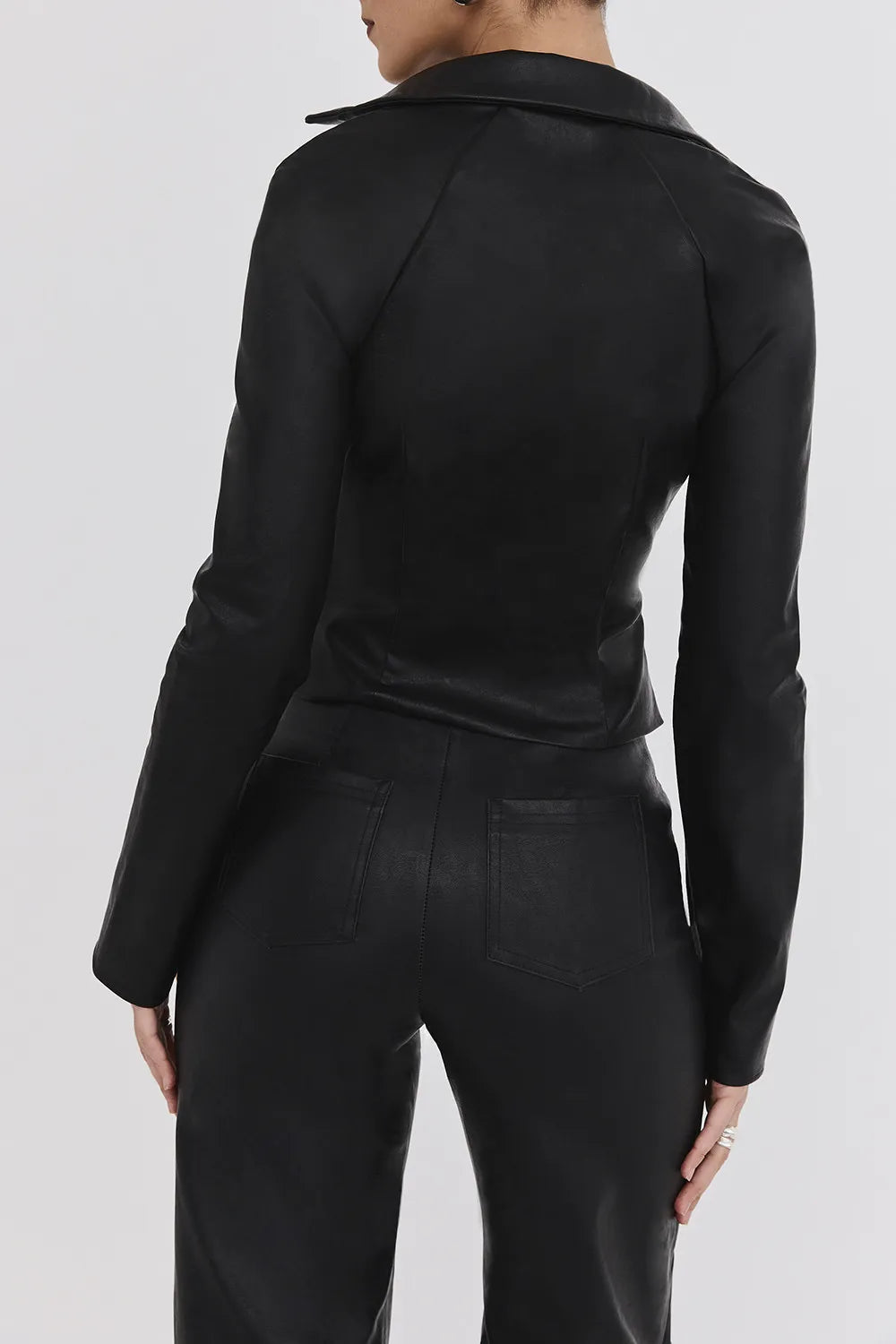 Mistress Rocks Black Vegan Leather Lace Up Top - SALE