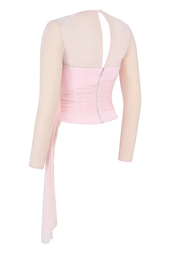 Mistress Rocks Peony Long Sleeve Corset - SALE