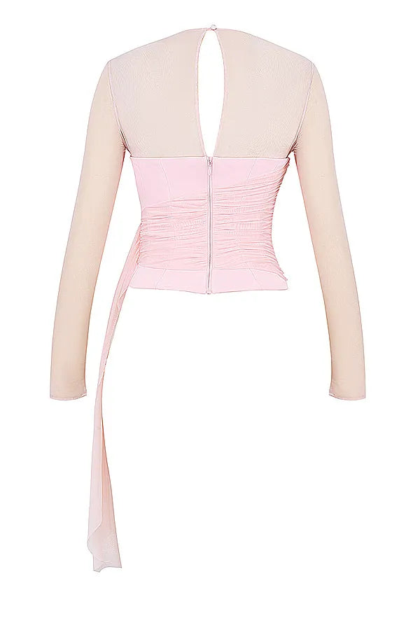 Mistress Rocks Peony Long Sleeve Corset - SALE