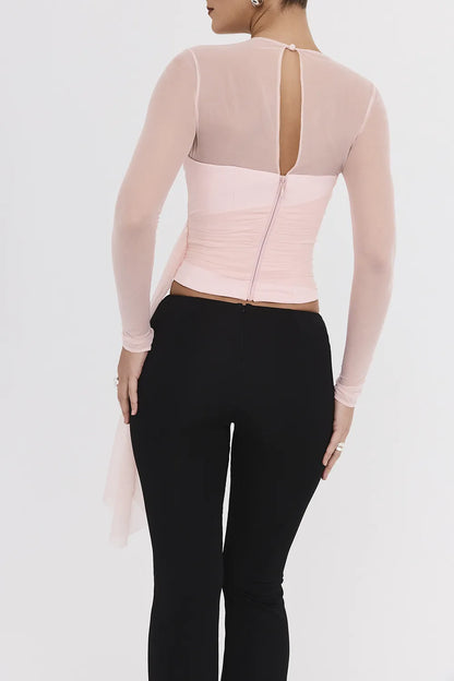 Mistress Rocks Peony Long Sleeve Corset - SALE