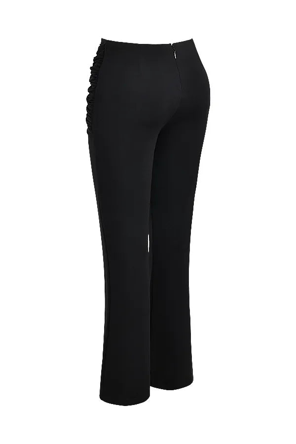 Mistress Rocks Black Draped Panel Trousers - SALE