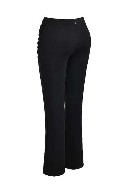 Mistress Rocks Black Draped Panel Trousers - SALE