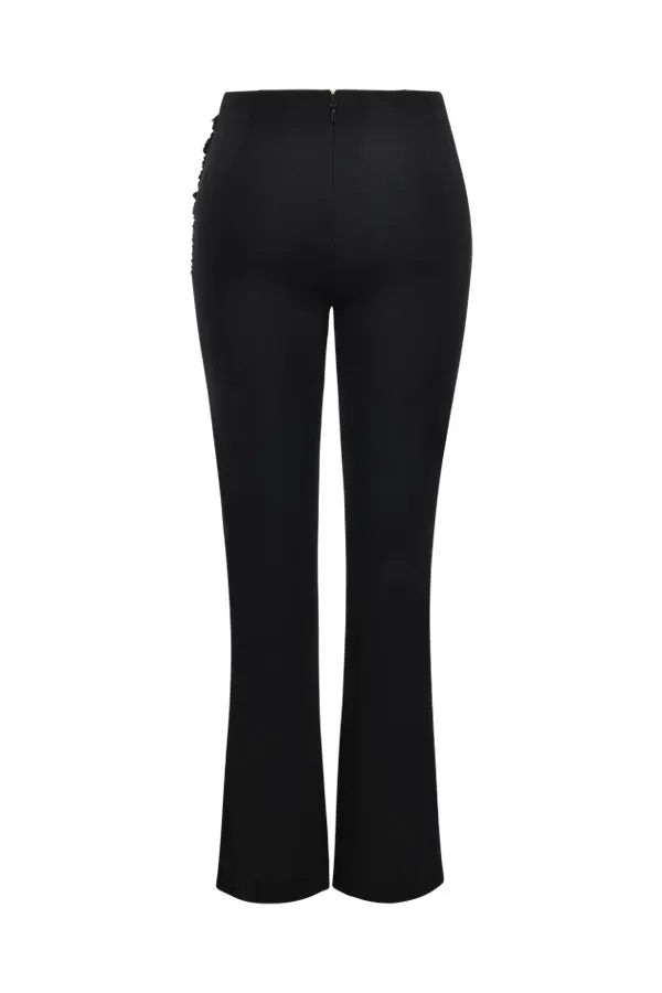Mistress Rocks Black Draped Panel Trousers - SALE