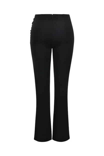 Mistress Rocks Black Draped Panel Trousers - SALE