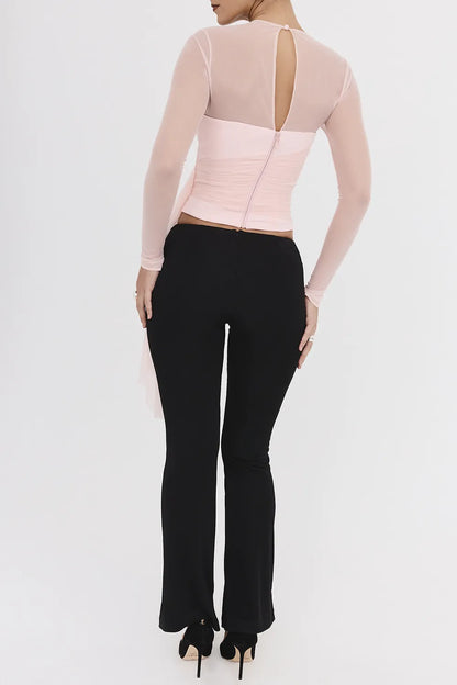 Mistress Rocks Black Draped Panel Trousers - SALE