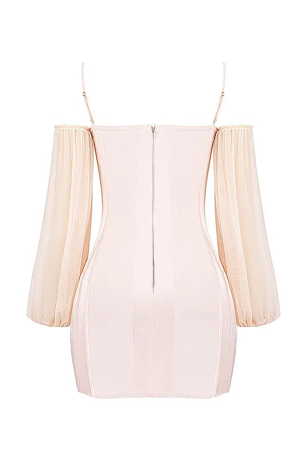 Mistress Rocks Peach Off Shoulder Mini Dress - SALE
