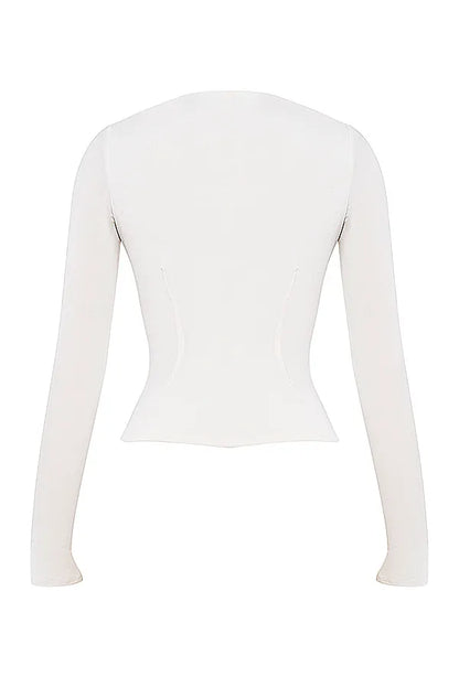 Mistress Rocks Ivory Flower Embellished Top - SALE