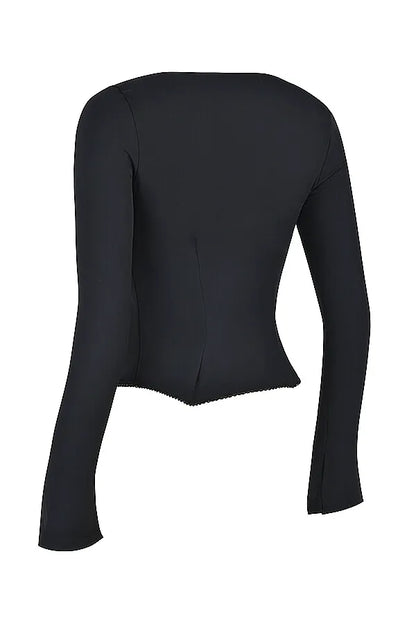 Mistress Rocks Black & Ivory Embellished Top - SALE