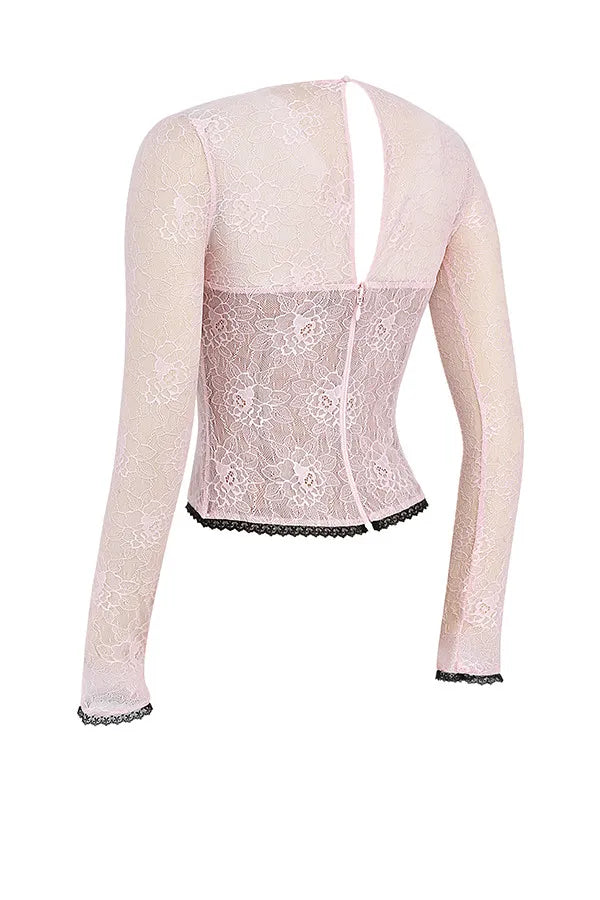 Mistress Rocks Peony Lace Cutout Top - SALE