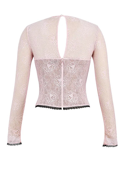 Mistress Rocks Peony Lace Cutout Top - SALE
