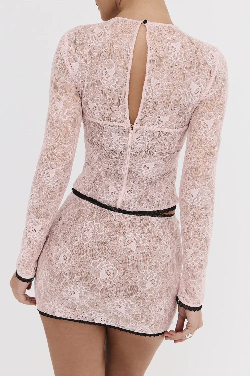 Mistress Rocks Peony Lace Cutout Top - SALE