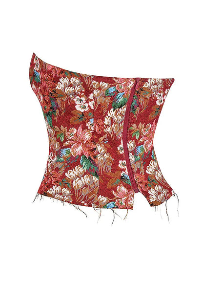 Mistress Rocks Tapestry Jacquard Strapless Corset - SALE