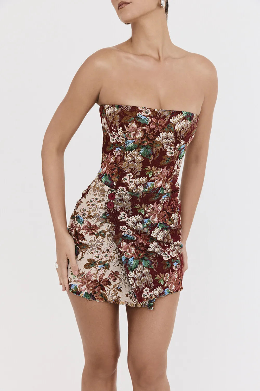 Mistress Rocks Tapestry Jacquard Strapless Corset - SALE