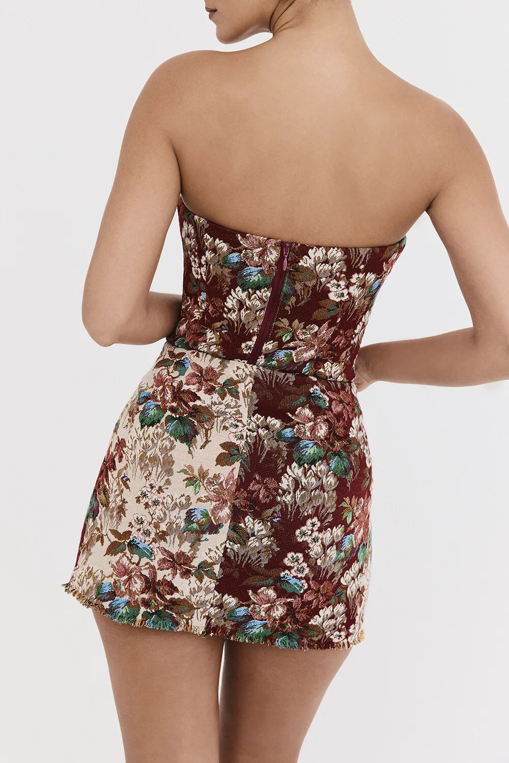 Mistress Rocks Tapestry Jacquard Strapless Corset - SALE