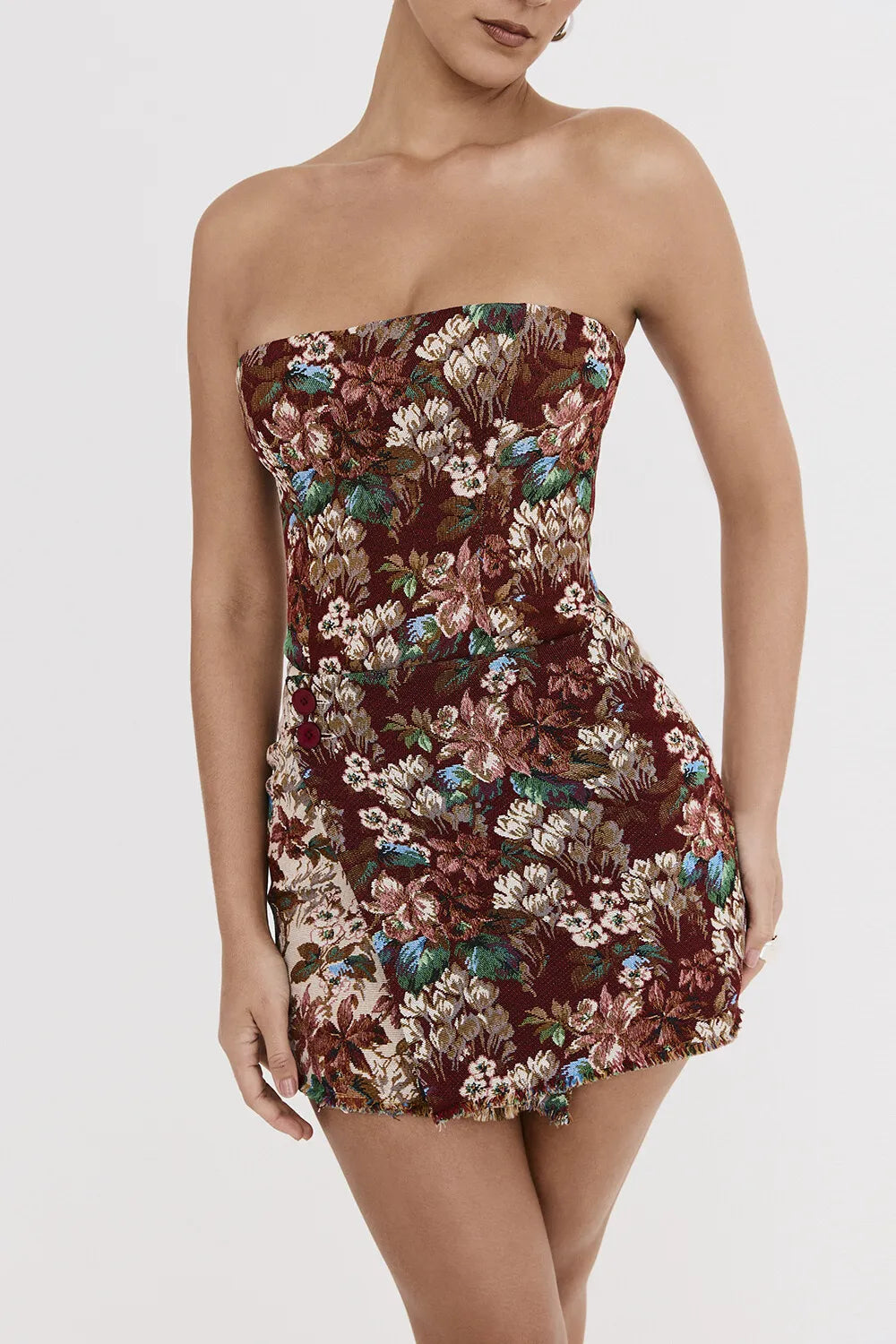 Mistress Rocks Tapestry Jacquard Strapless Corset - SALE
