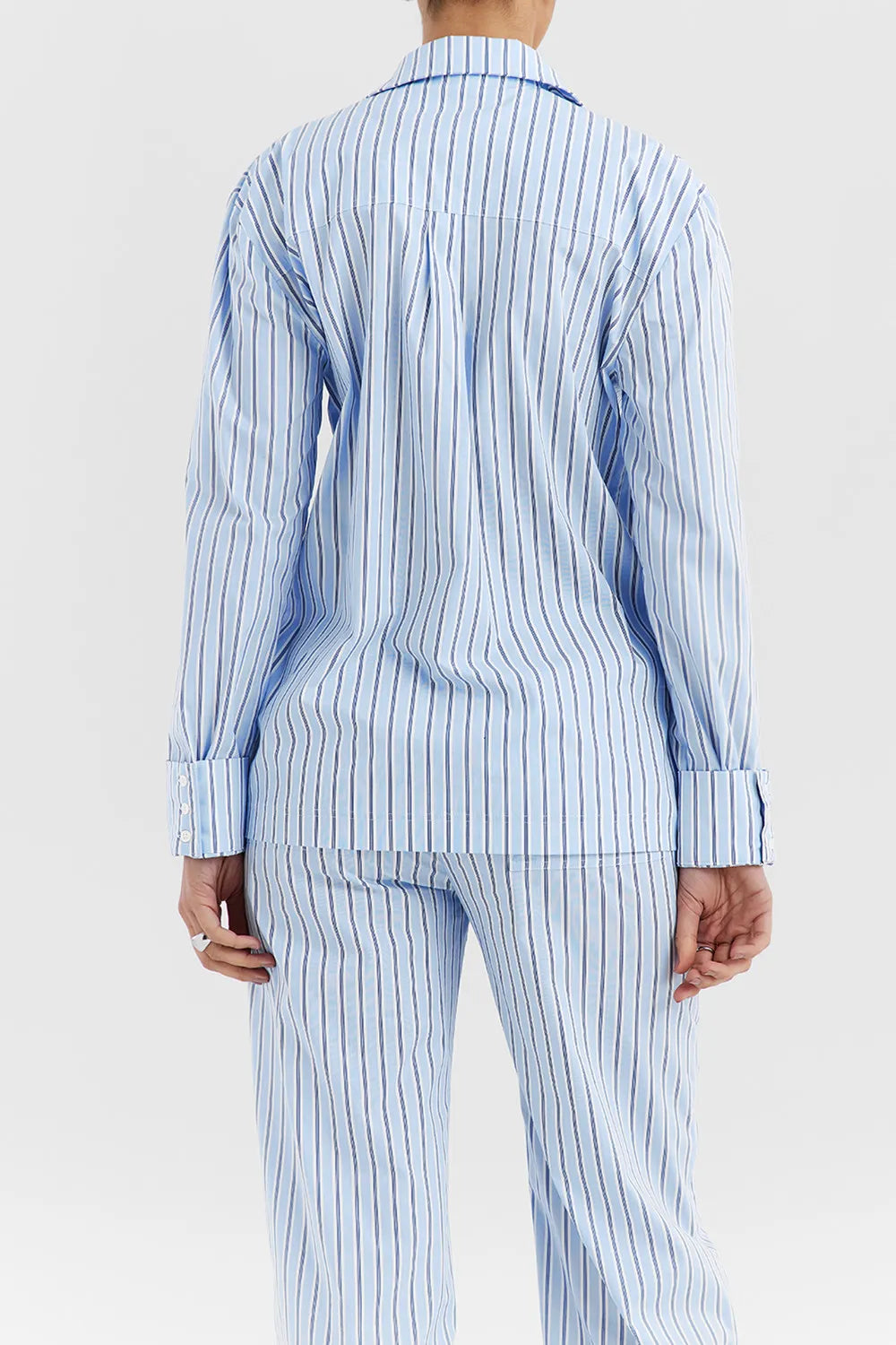 Mistress Rocks Blue Striped Boxy Shirt - SALE