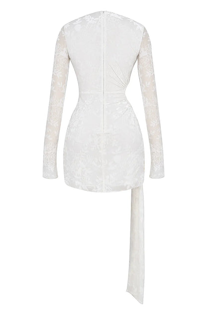 Mistress Rocks White Devore Cutout Mini Dress - SALE