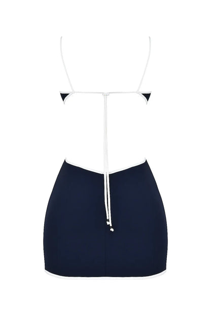 Mistress Rocks Navy Open Back Mini Dress - SALE